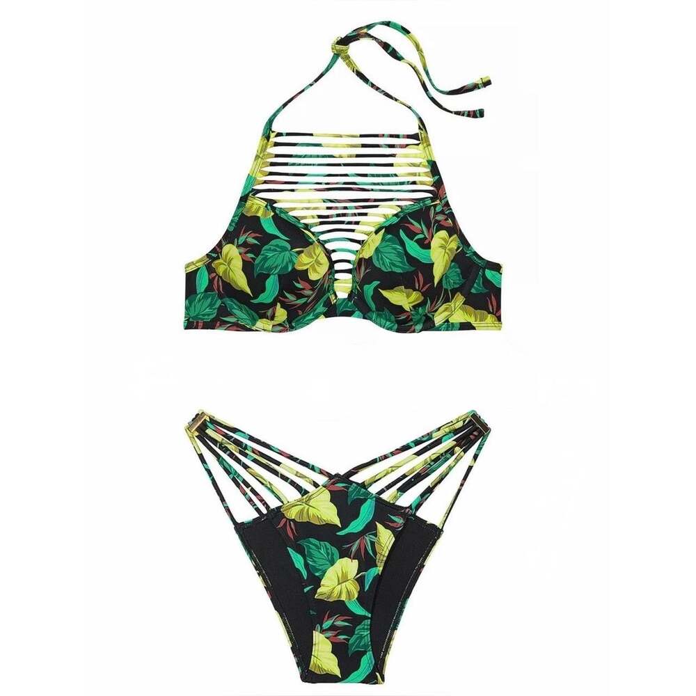 Victoria’s Secret Archives Swim Sexy Tee High-Neck Push-Up Bikini Set 32B small